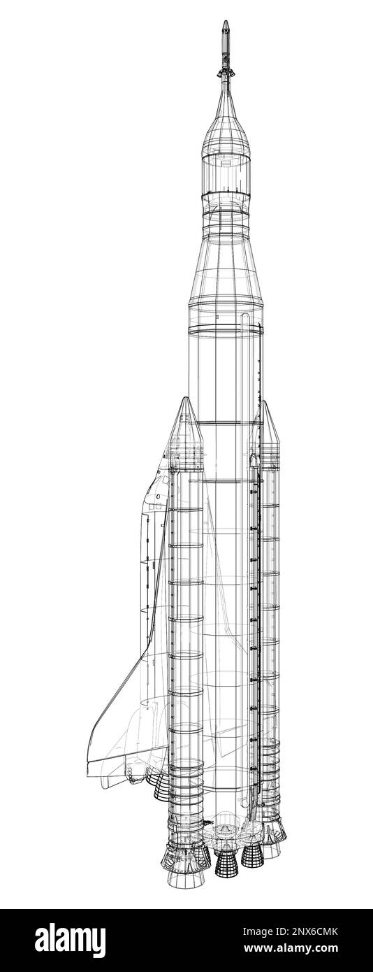 Navetta per il trasporto di razzi Foto Stock