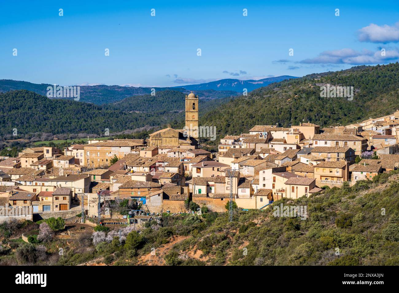 Aguero, Huesca, Aragona, Spagna Foto Stock