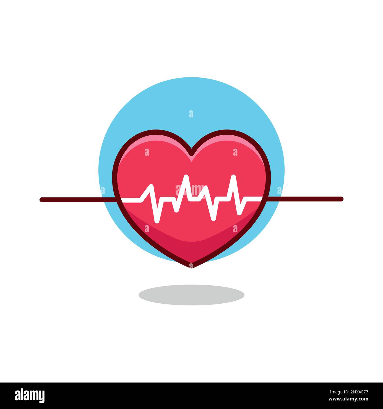 Heartbeat icona vettore Illustrazione Vettoriale