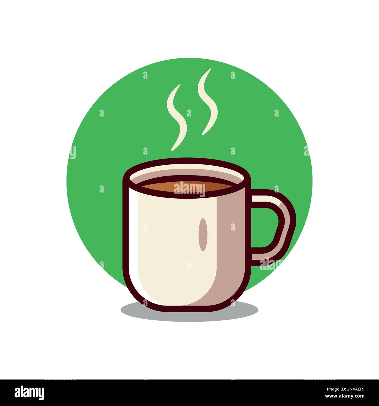 Icona della tazza da caffè Illustrazione vettore . Illustrazione Vettoriale