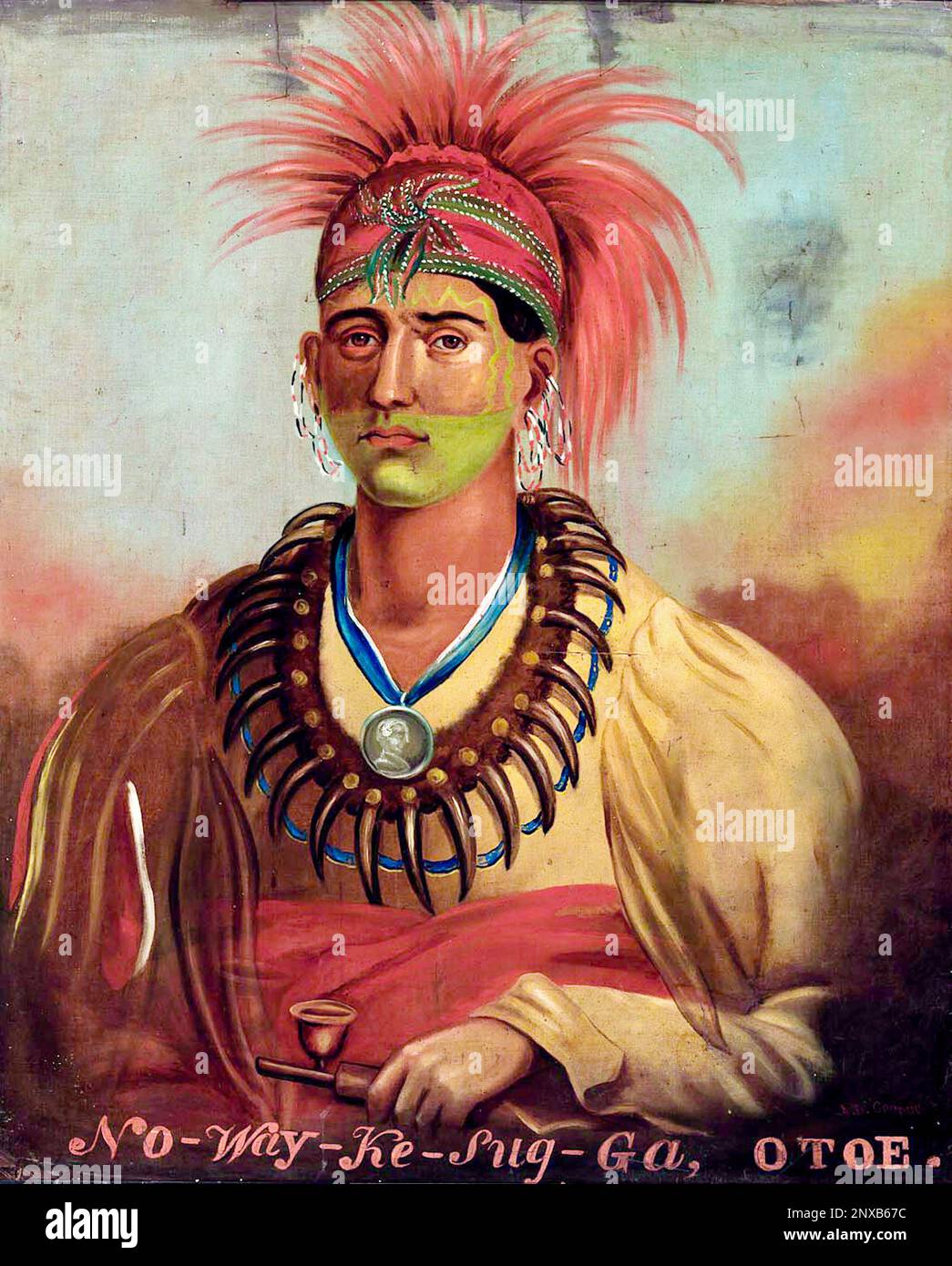 Charles Bird King - No-Way-KE-Sang-GA - c1840 Foto Stock