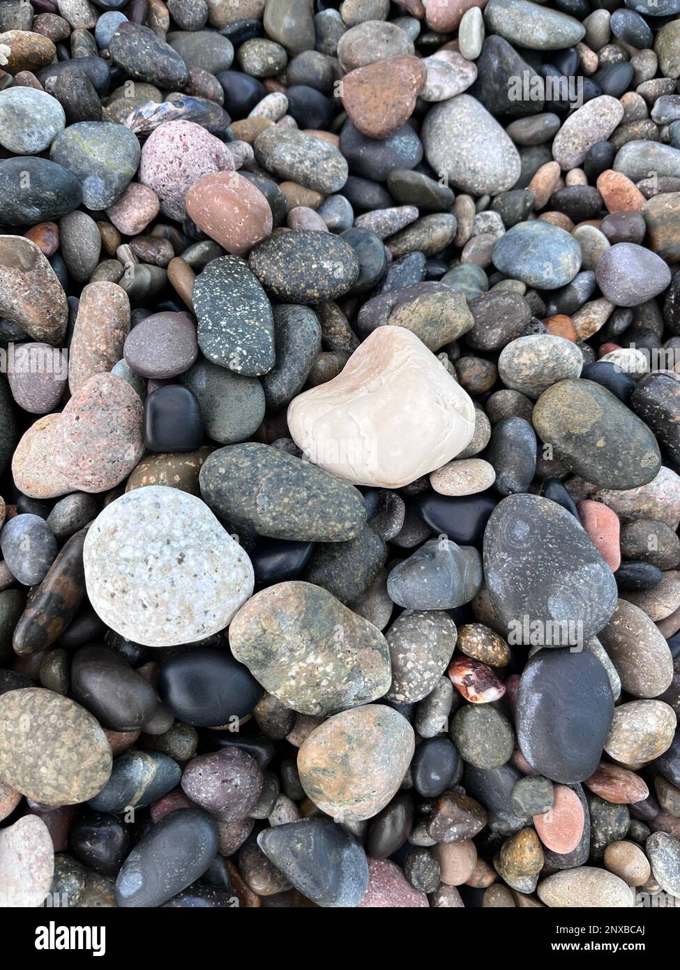Fotografia delle pietre della spiaggia Foto Stock