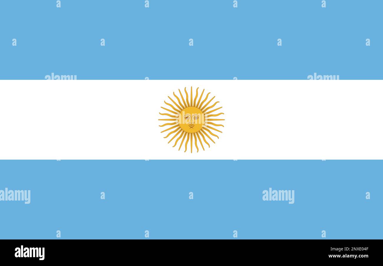 Bandiera nazionale della Repubblica argentina Foto Stock