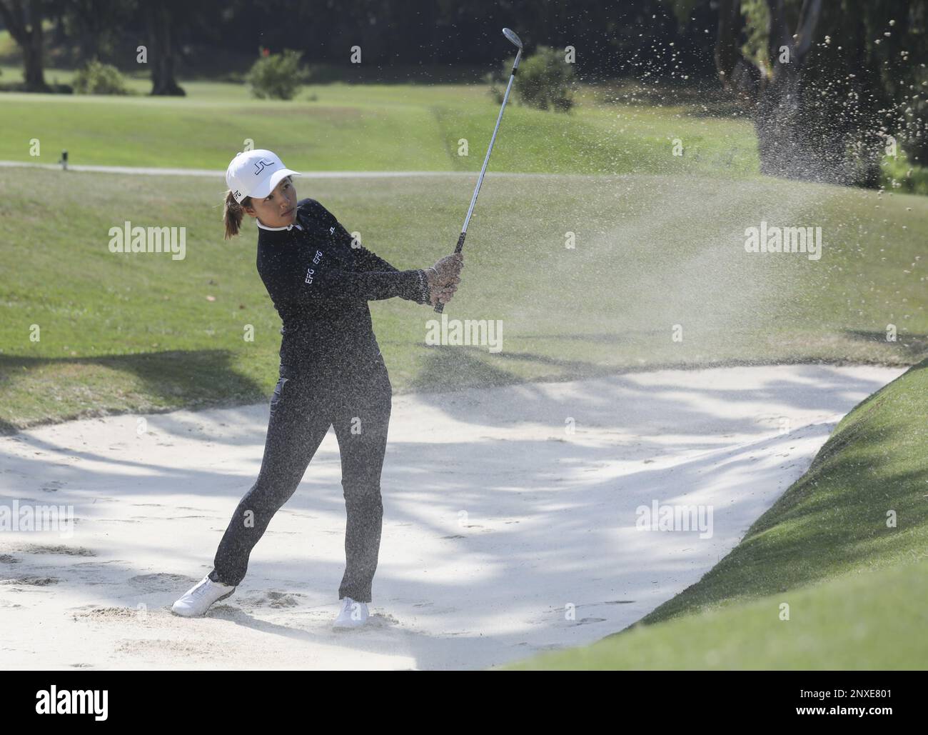 Golfista Tiffany Chan Tsz-ching all'Hong Kong Golf Club a Fanling. 22FEB23 SCMP/Xiaomei Chen Foto Stock