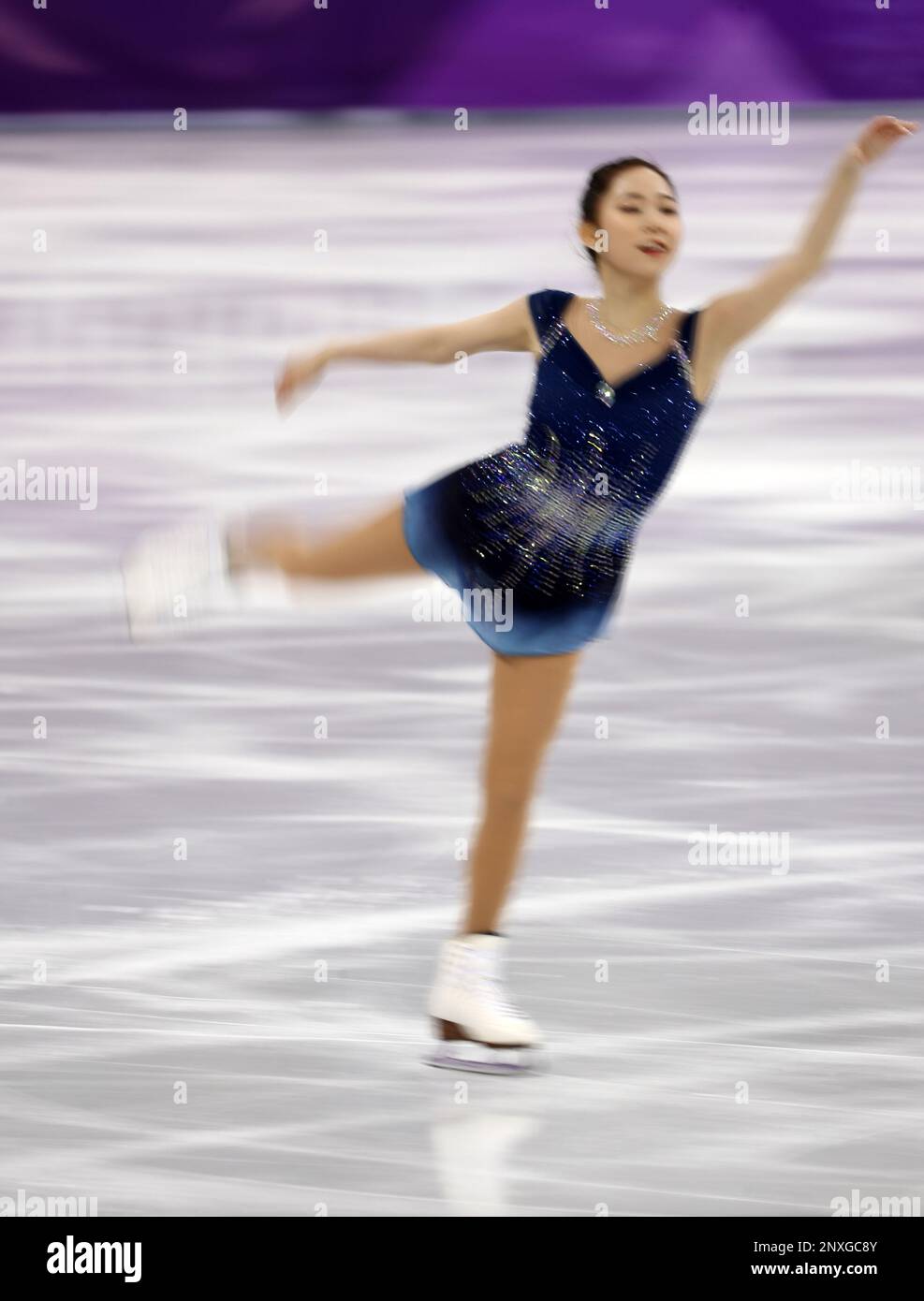 February 23, 2018 - Gangneung, South Korea - CHOI DABIN of Korea in action during the Figure Skating: Ladies Single Free Skating at Gangneung Ice Arena during the 2018 Pyeongchang Winter Olympic Games. (Credit Image: © Scott Mc Kiernan via ZUMA Wire) (Cal Sport Media via AP Images) Foto Stock