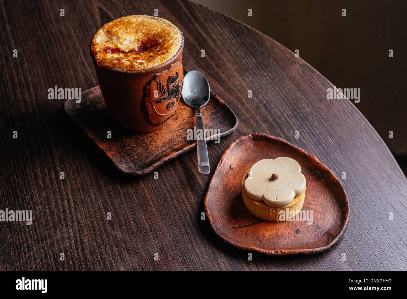 caffè e dessert. menu della caffetteria. Foto Stock