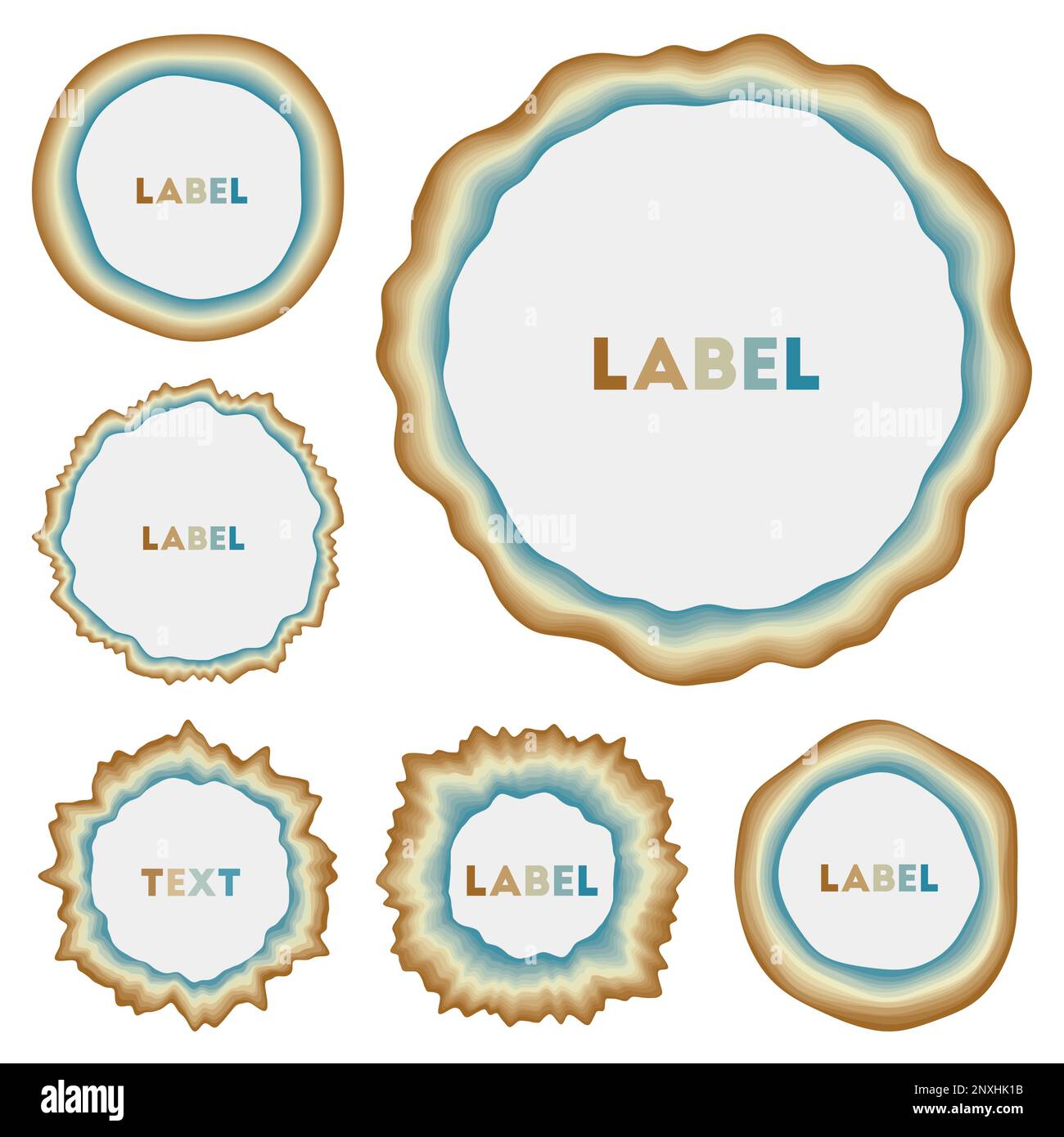 Banner rotondo colorato. Sfondi circolari sorprendenti. Illustrazione creativa del vettore. Illustrazione Vettoriale