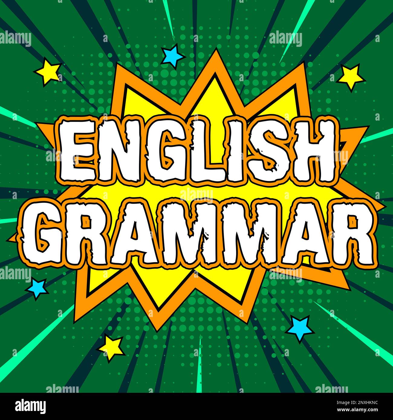 Cartello di testo che mostra la grammatica inglese. I corsi Word for  coprono tutti i livelli di lingua e scrittura in inglese Foto stock - Alamy