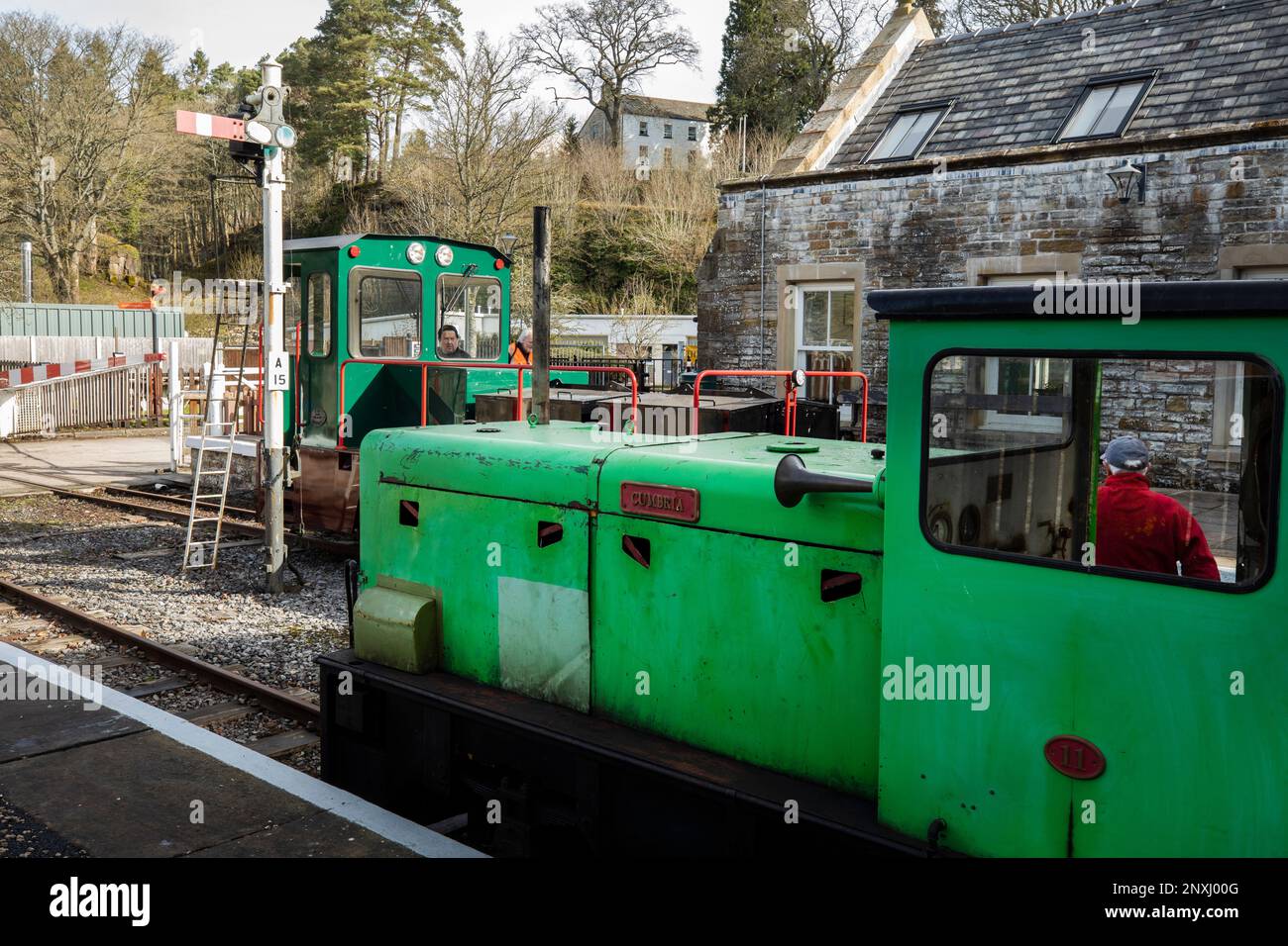 South Tynedale a scartamento ridotto Heritage Railway Alston Cumbria Foto Stock