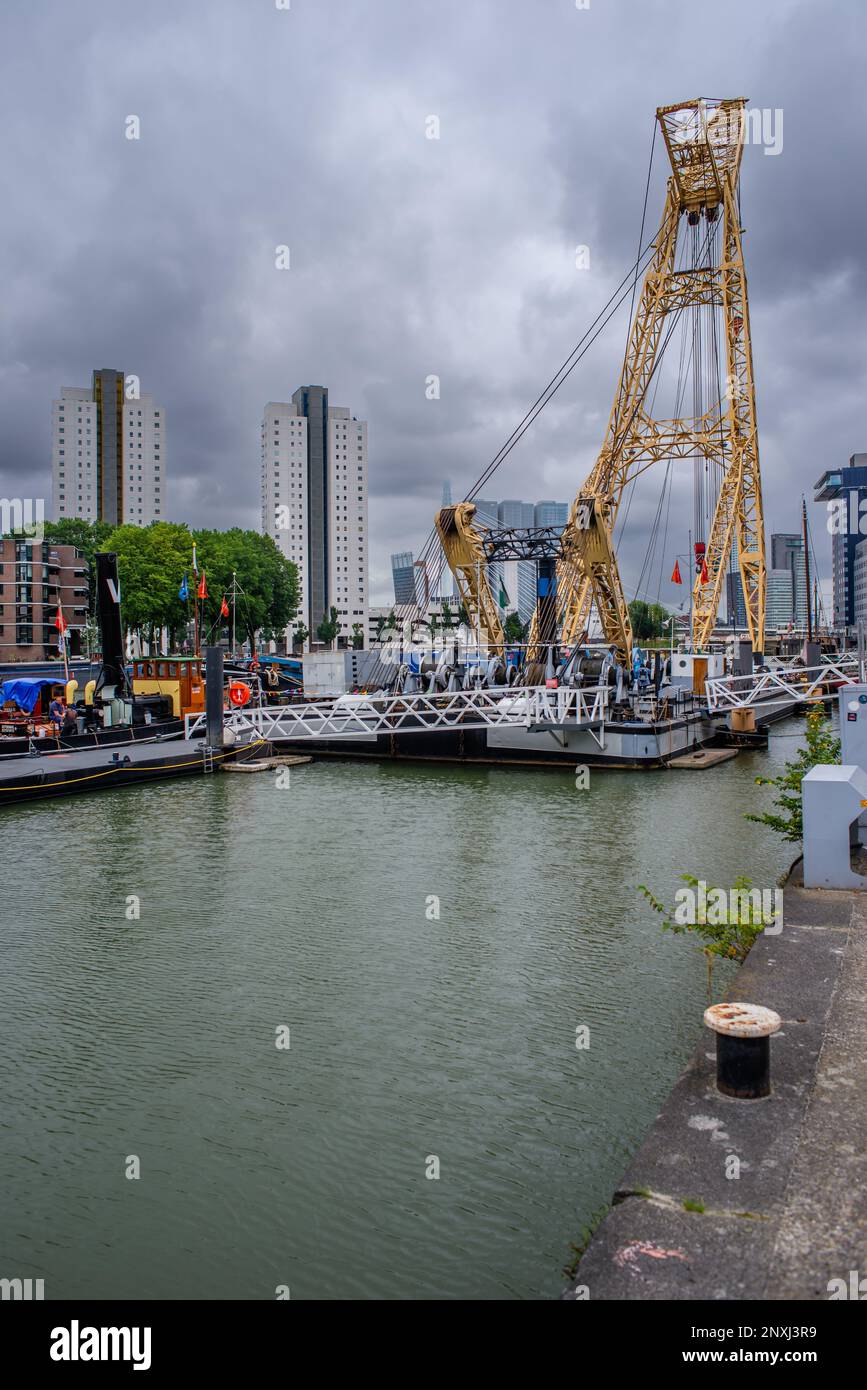 15 settembre 2021, Rotterdam Maritime Museum, South Holland, Rotterdam, Paesi Bassi. Il museo del porto nella storica Leuvehaven, l'obige olandese Foto Stock