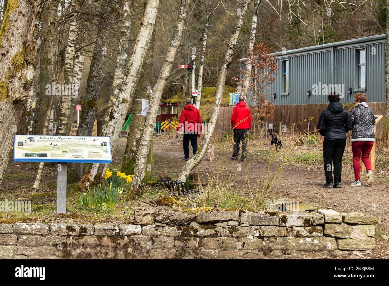 South Tynedale a scartamento ridotto Heritage Railway Alston Cumbria Foto Stock