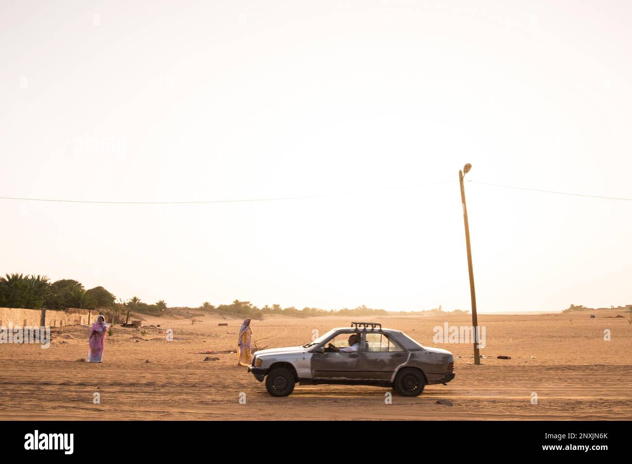 Mauritania, Chinguetti, auto vecchia Foto Stock