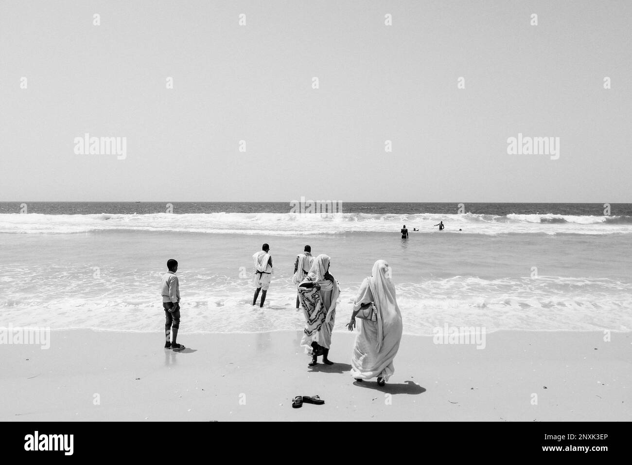 Mauritania, dintorni di Nouakchott, spiaggia atlantica Foto Stock