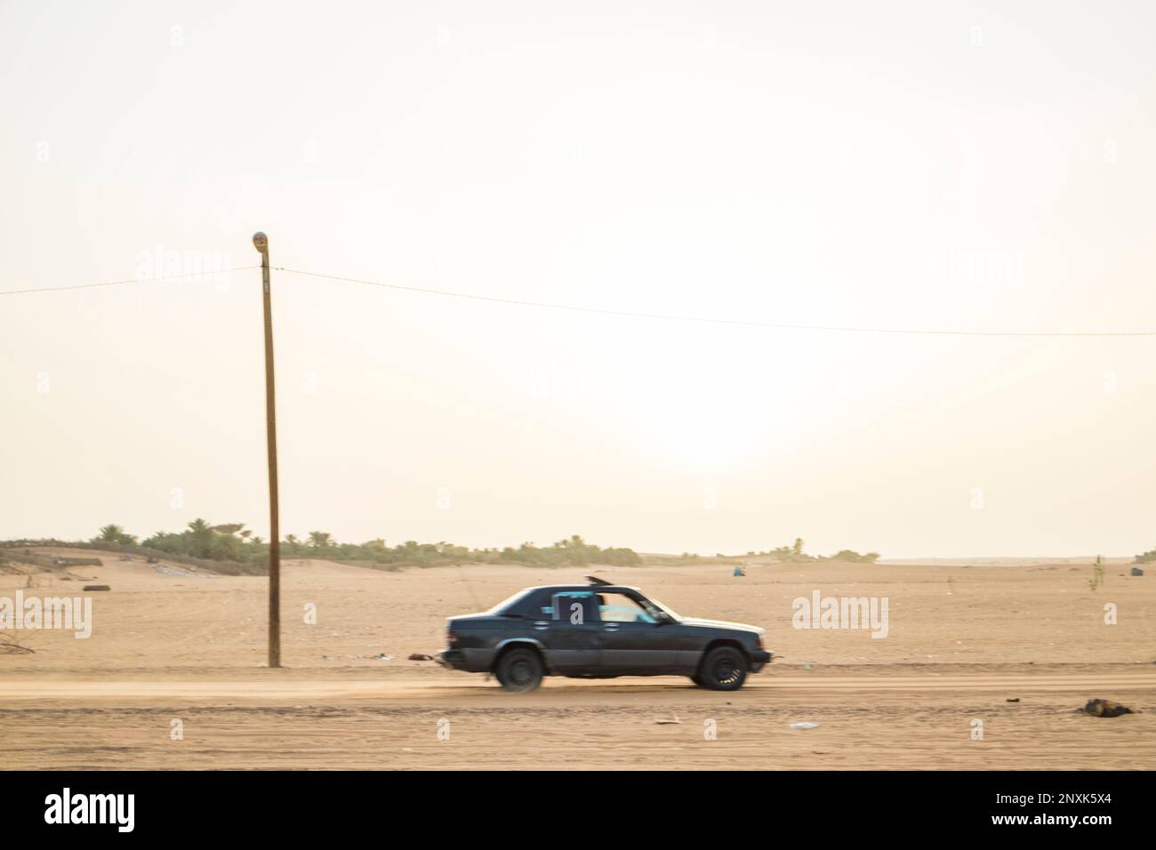 Mauritania, Chinguetti, auto vecchia Foto Stock