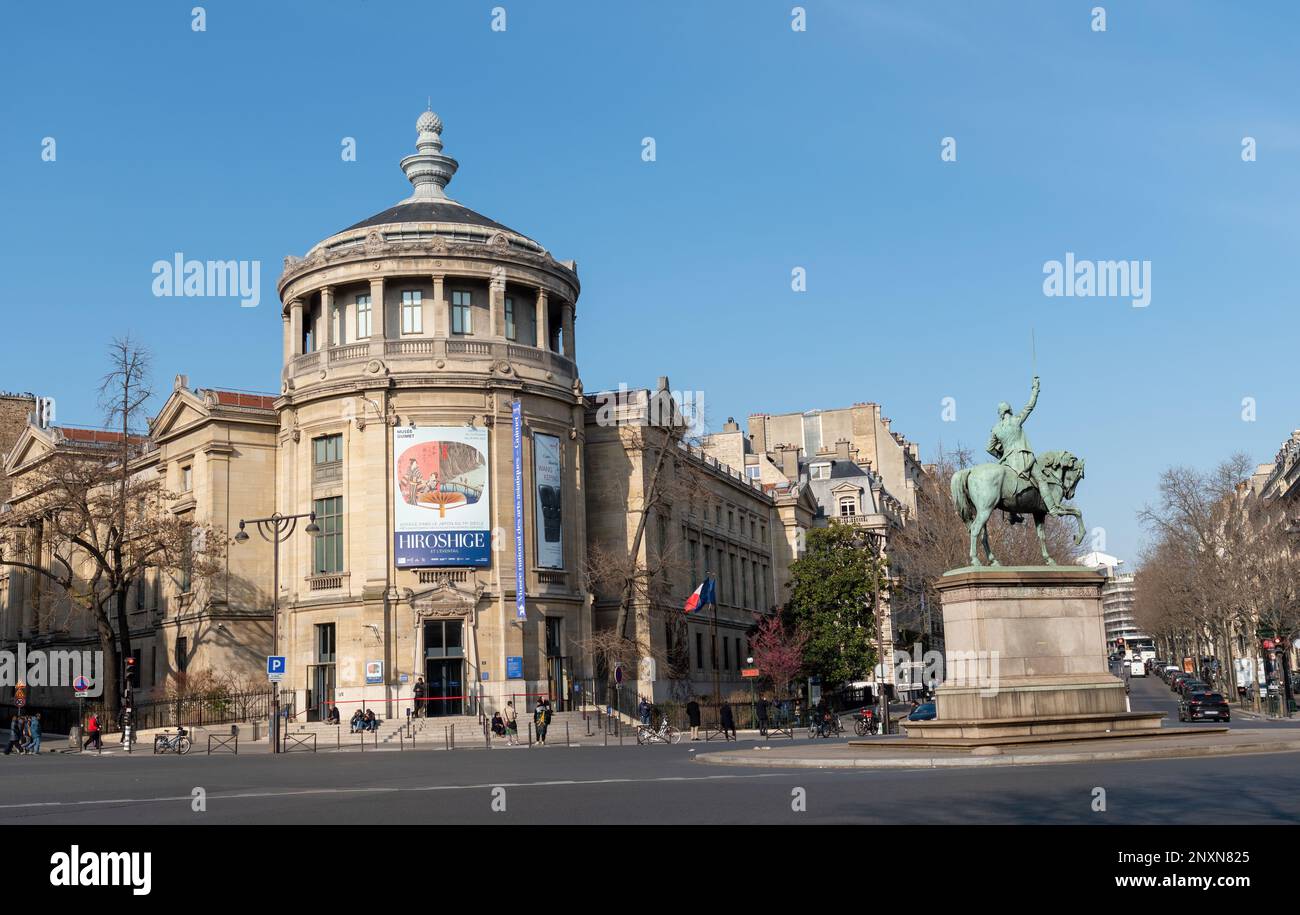 Piazza Iena e museo Guimet a Parigi, Francia Foto Stock