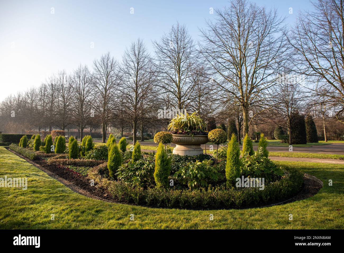 Regent's Park a febbraio luce mattutina a Londra, Inghilterra Foto Stock