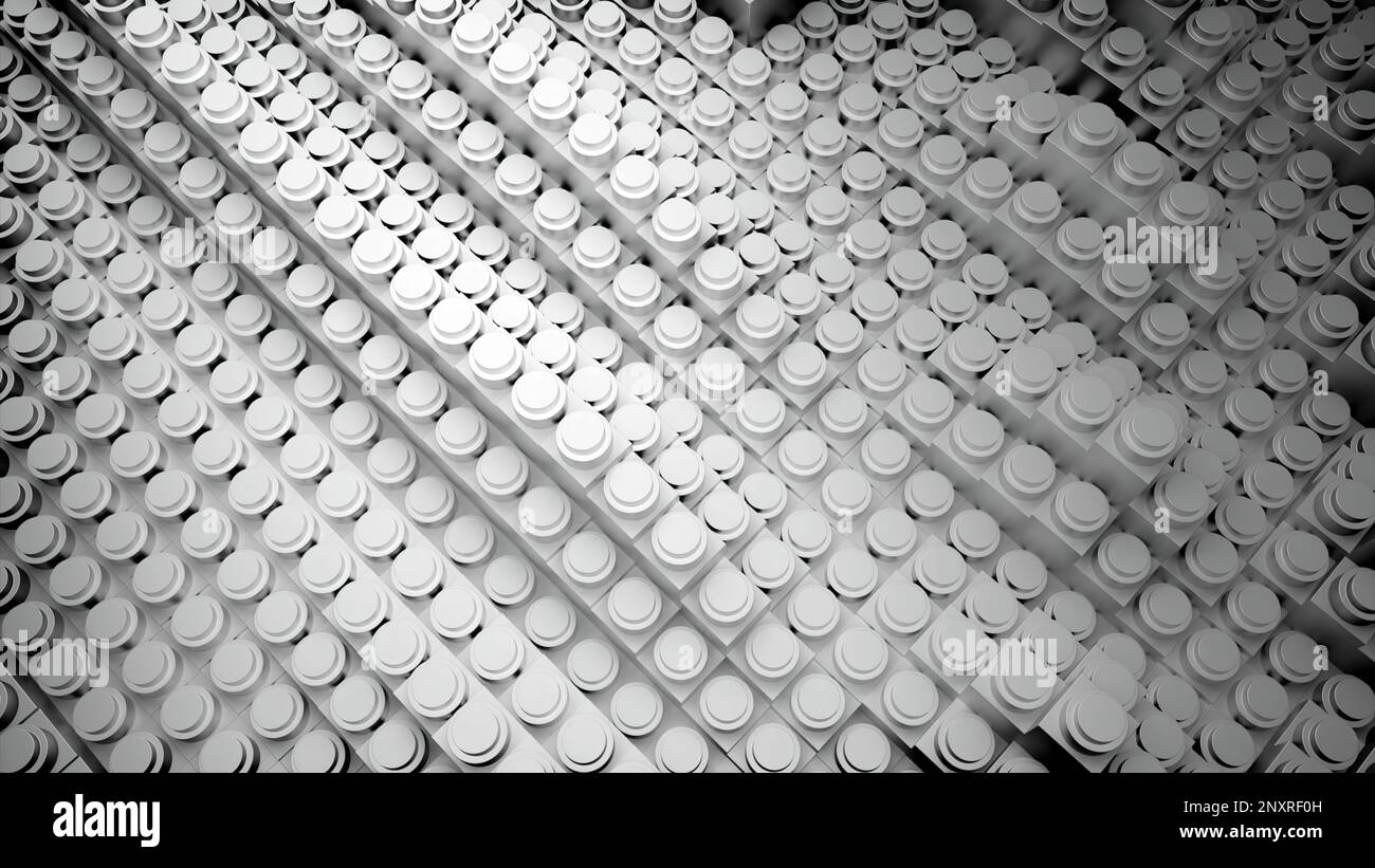 Costruttore di salto leggero. Design. Linee colorate con cerchi in animazione che si alzano e cadono a loro volta. Riprese in 4K di alta qualità Foto Stock