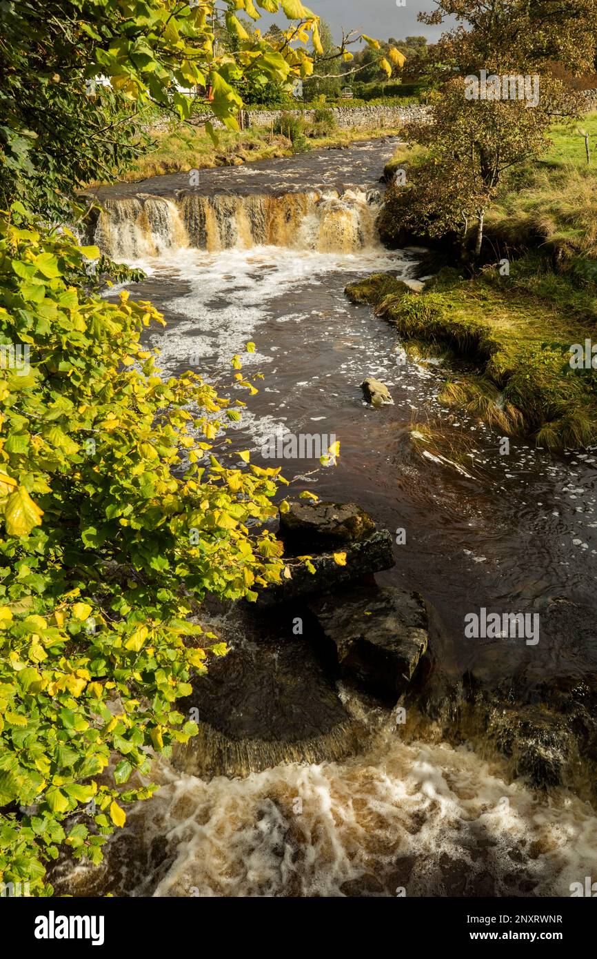 Cascata Seven Sisters sul fiume Nent tra Alston e Nenthead, Cumbria Foto Stock