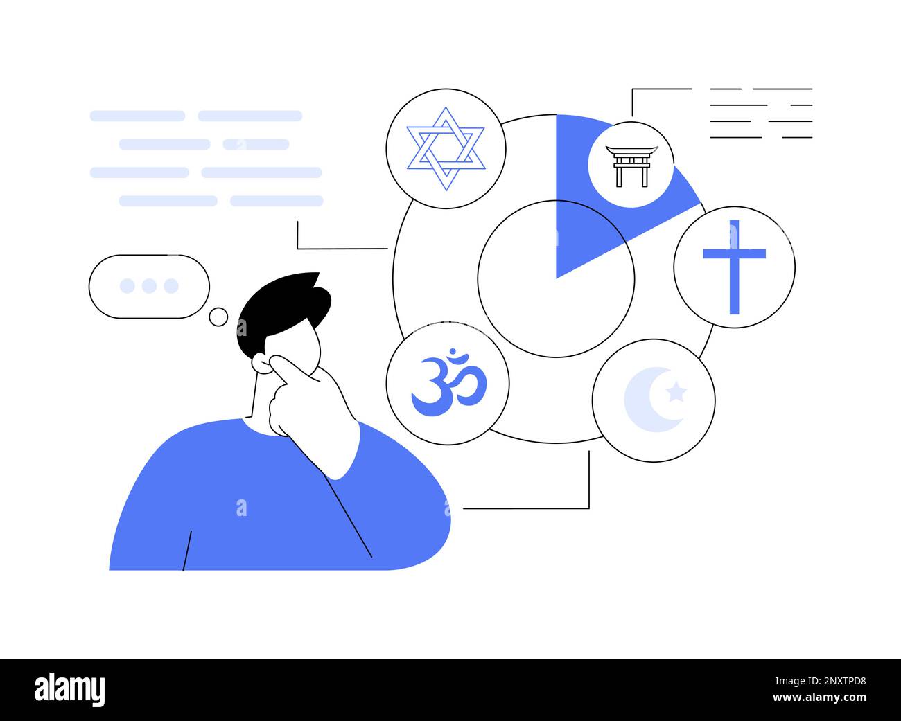 Simbolo religioso concetto astratto illustrazione vettoriale. Illustrazione Vettoriale