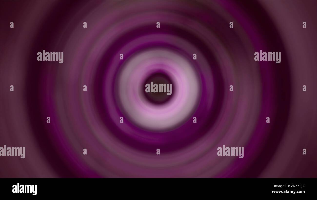 Astratto pulsante sfondo rosa anelli sfocati. Movimento. Cerchi concentrici sparsi su tutto lo schermo Foto Stock