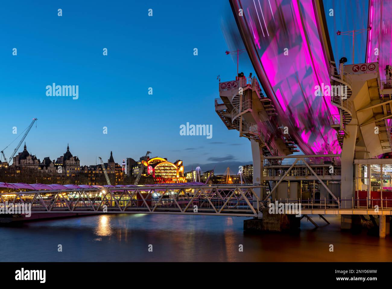Ruota di Millenium Rosa, Londra, Inghilterra Foto Stock