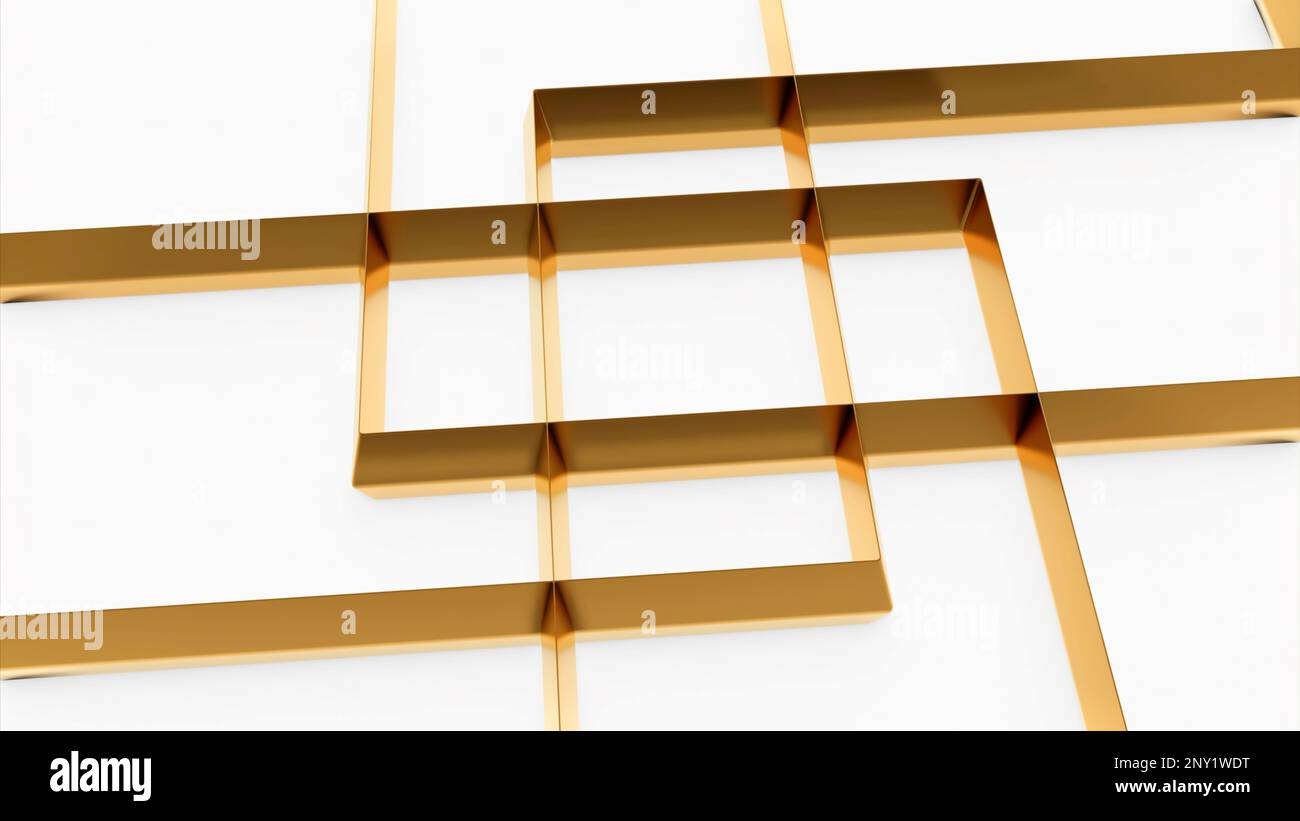 Pavimento bianco. Design.A sfondo chiaro con una griglia blu e verde in astrazione. Riprese in 4K di alta qualità Foto Stock