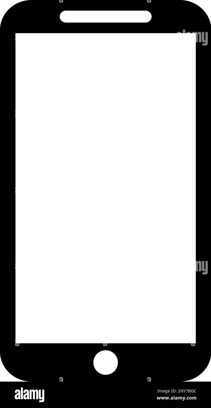 Icona del vettore del telefono cellulare come concetto di comunicazione, supporto e dati di contatto Illustrazione Vettoriale