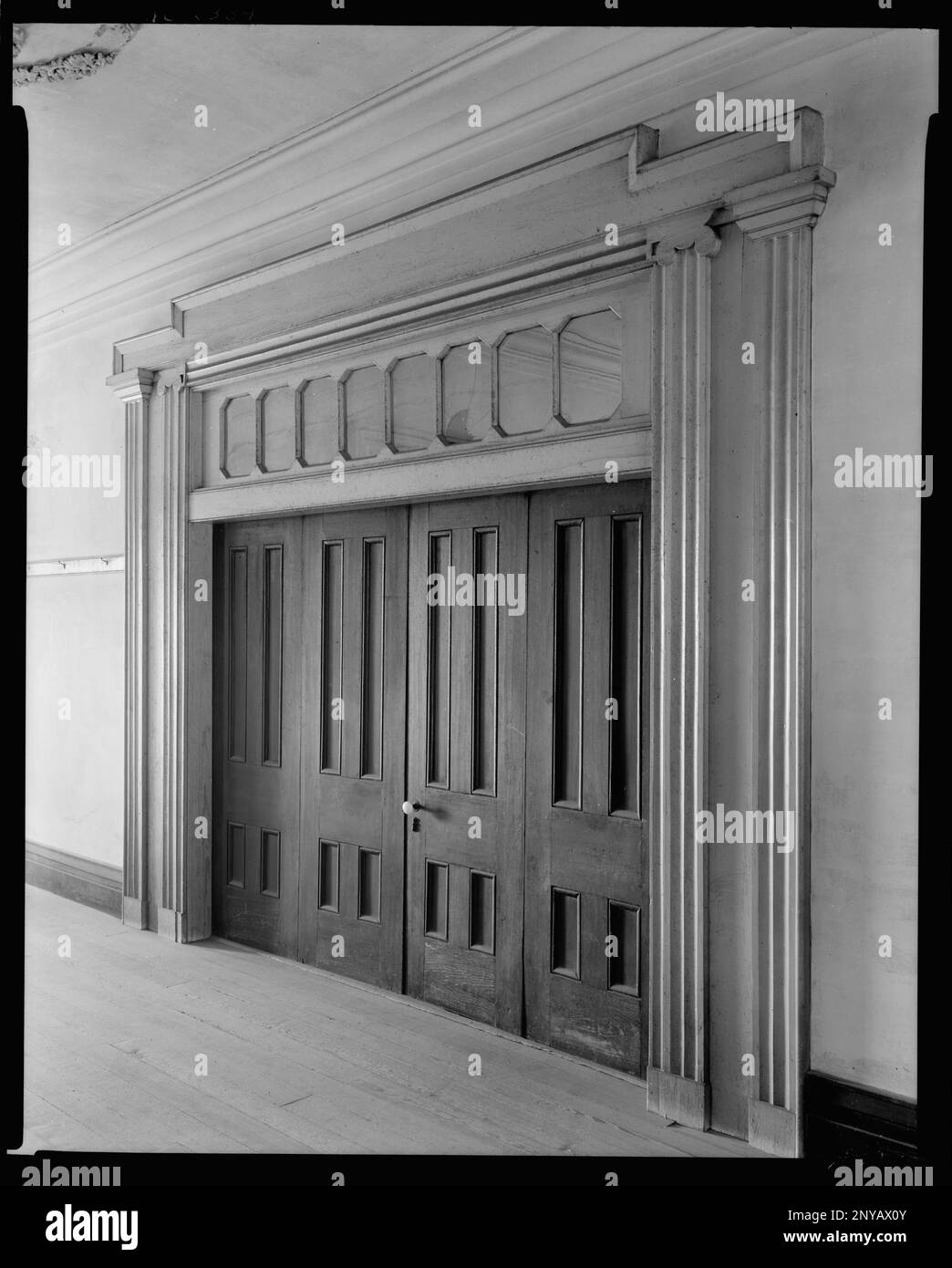 Old Hill House, Buck Hill, Duplin County, Carolina del Nord. Carnegie Survey of the Architecture of the South. Stati Uniti, Carolina del Nord, Duplin County, Buck Hill, Doors & Doorways. Foto Stock
