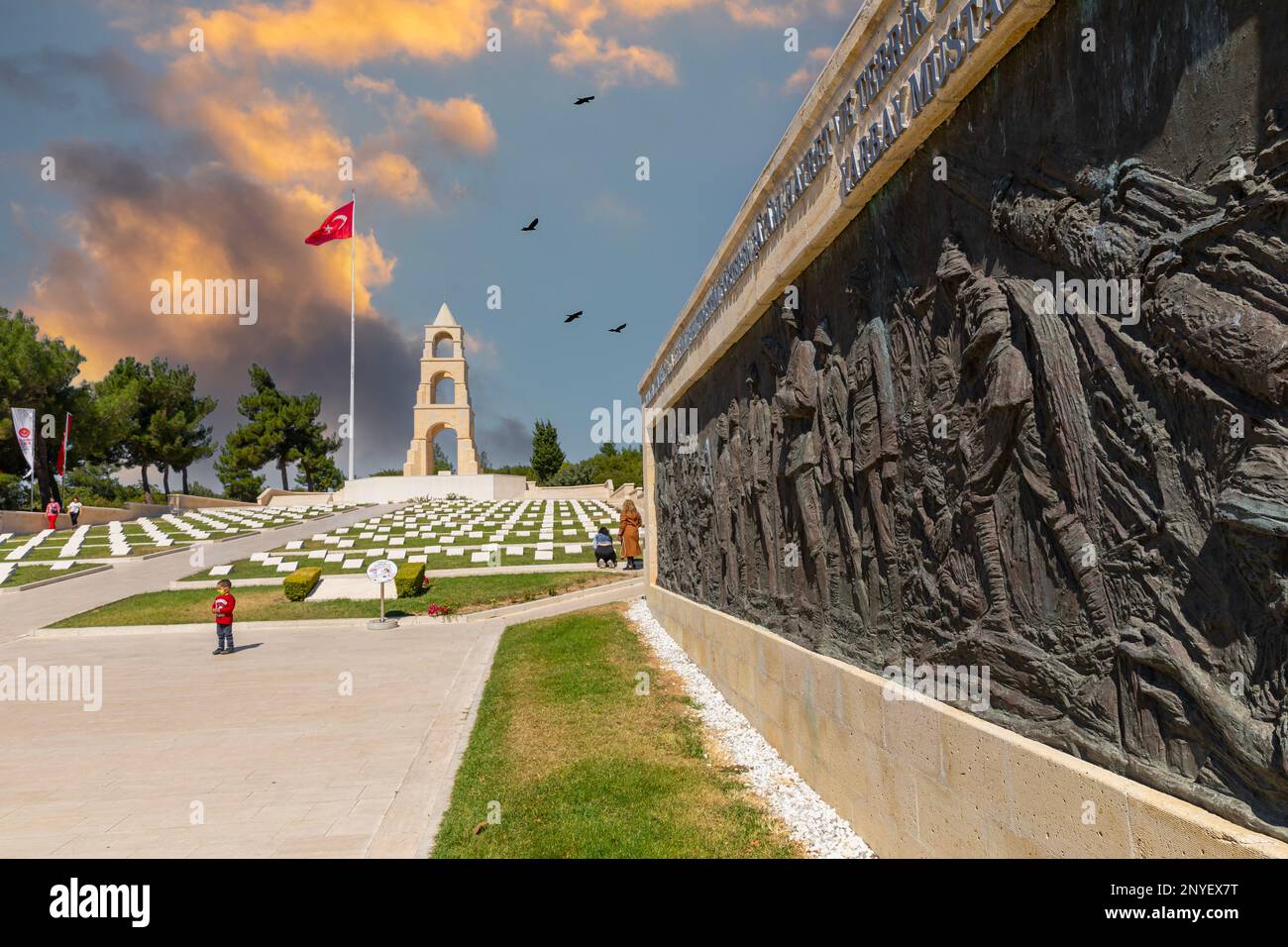 Canakkale, Turchia, 26 settembre 2021: Questo martirio è stato costruito nella memoria del 57th Reggimento dando migliaia di martiri e feriti nel Canakkal Foto Stock