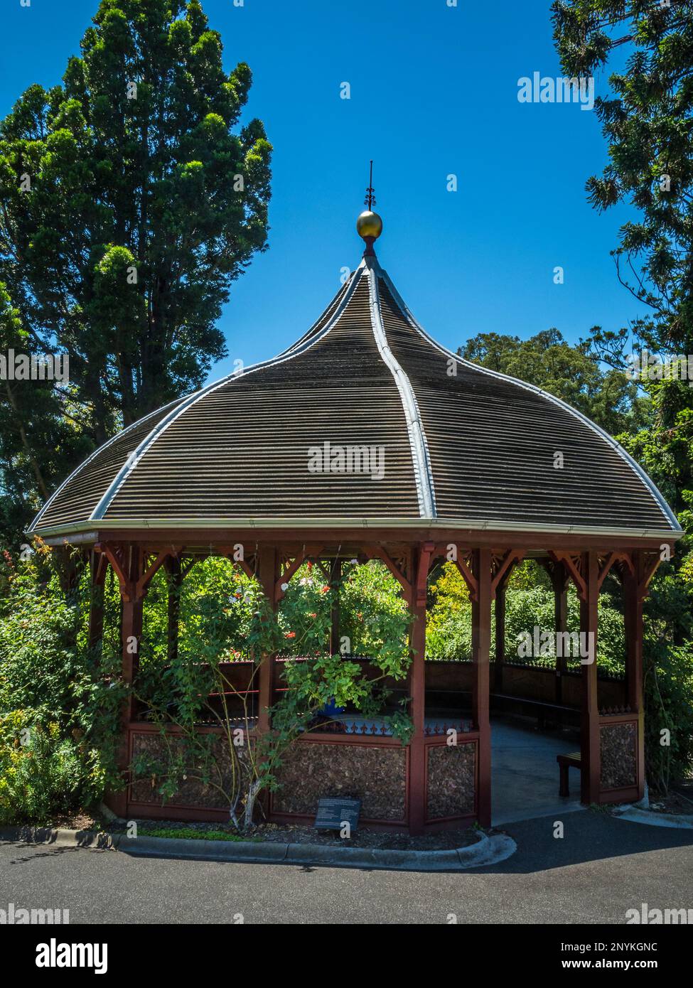 Rose Pavilion presso i Royal Botanic Gardens di Melbourne, Victoria, Australia Foto Stock