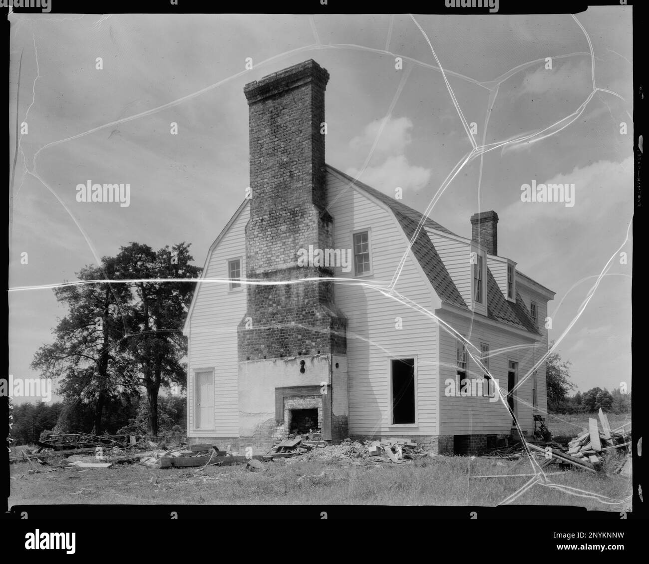 Hazel Hill, Spotsilvania County, Virginia. Carnegie Survey of the Architecture of the South. Stati Uniti Virginia Spotsilvania County, Chimneys, Case, ristrutturazione. Foto Stock