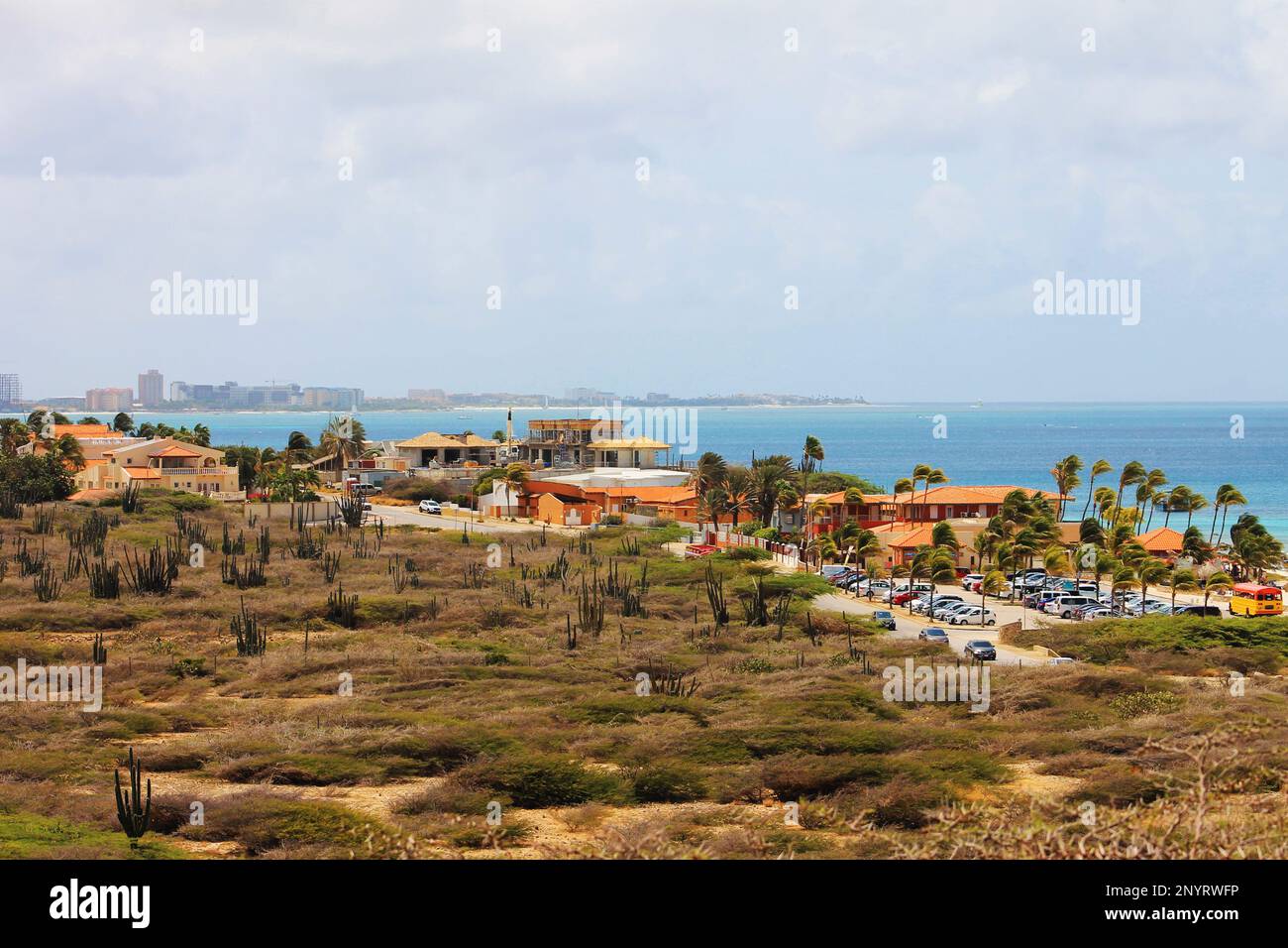 Noord Aruba, 10 marzo 2022. Vista del faro della California Foto Stock