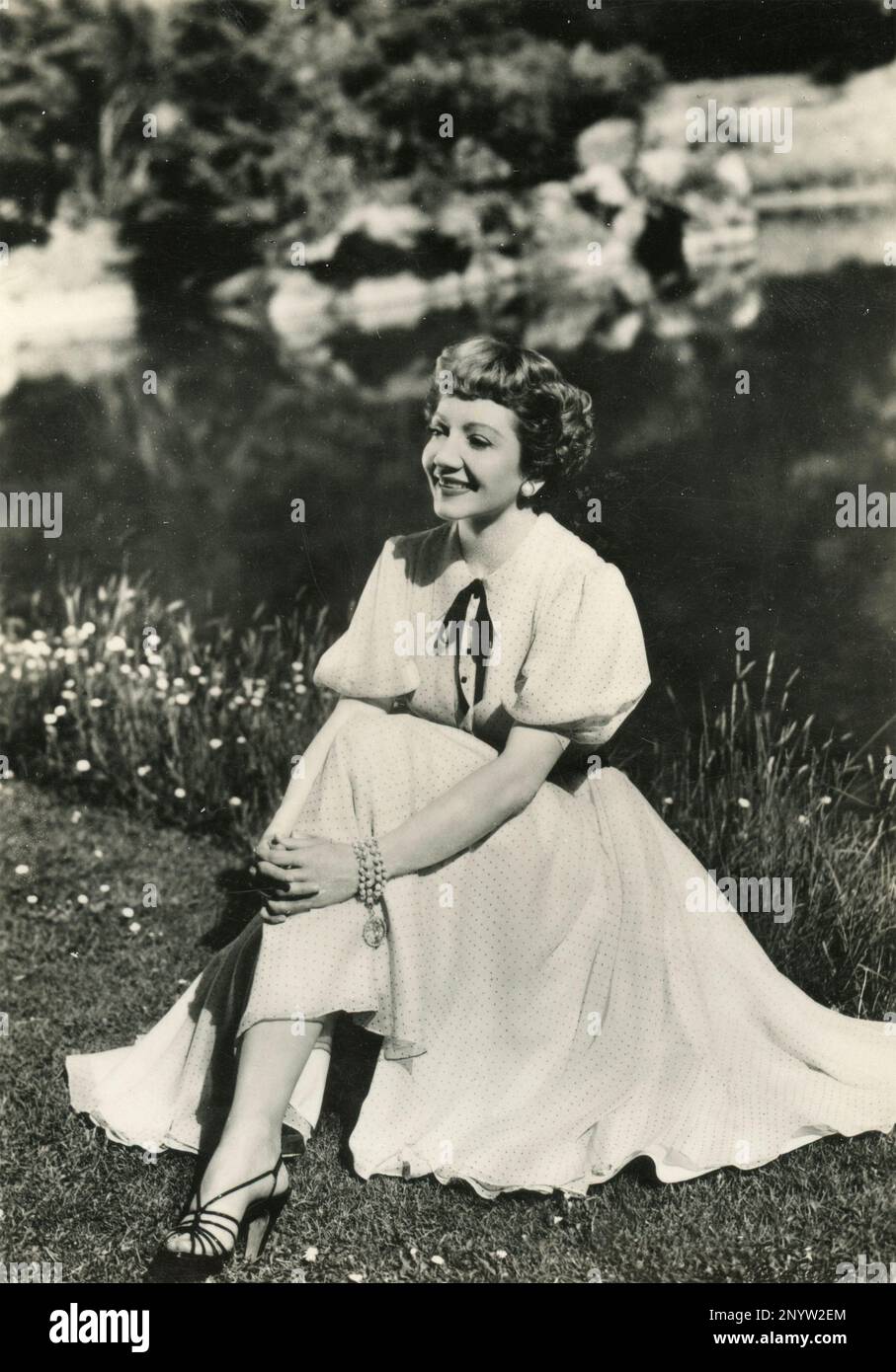 Attrice francese-americana Claudette Colbert, USA 1950s Foto Stock