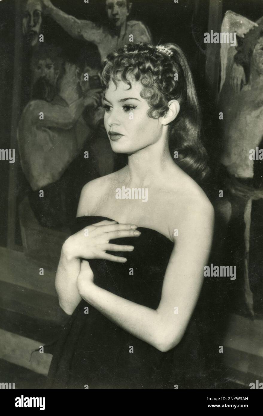 L'attrice francese Brigitte Bardot nel film Mistress di Nero, Italia 1956 Foto Stock