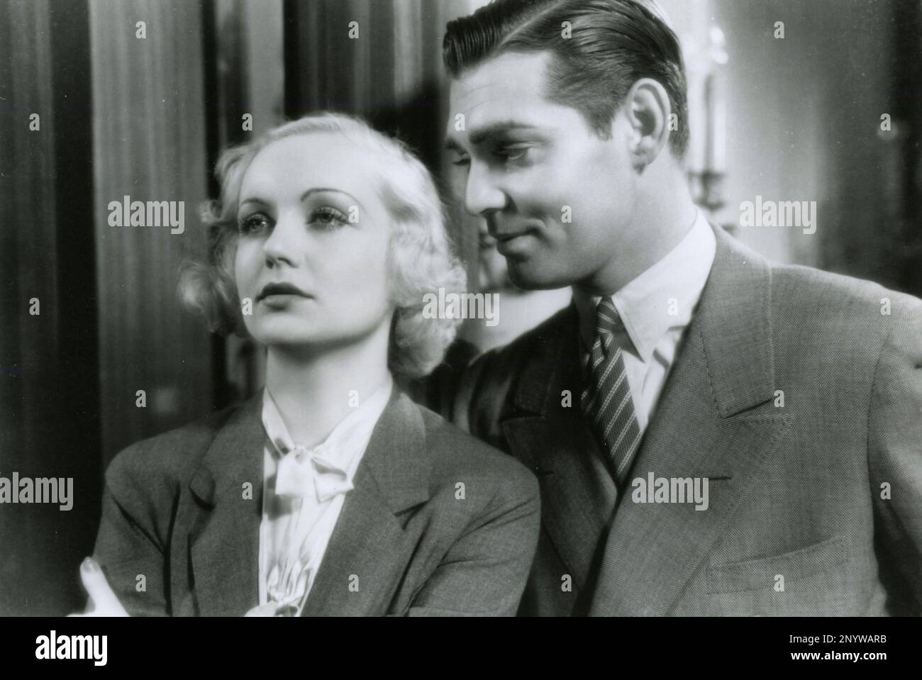 L'attrice americana Carole Lombard e l'attore Clark Gable nel film No Man of Her Own, USA 1932 Foto Stock