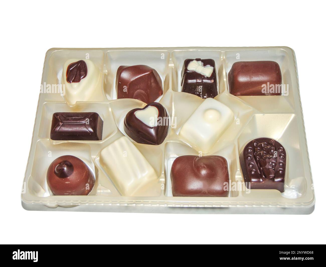 Varie praline di cioccolato belghe. Praline al cioccolato Foto Stock