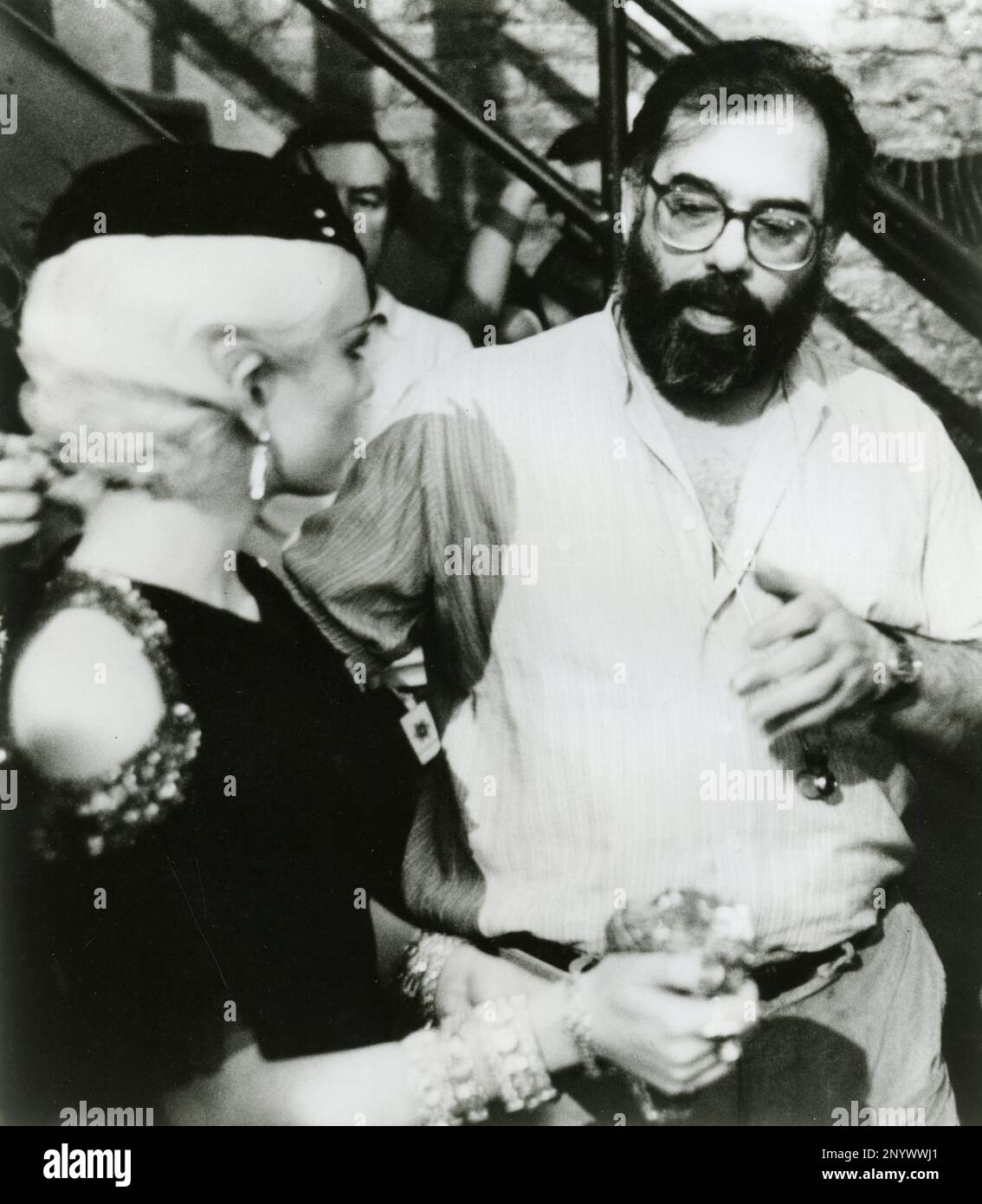 L'attrice Diane Lane e il regista americano Francis Coppola sul set of the Cotton Club, USA 1984 Foto Stock