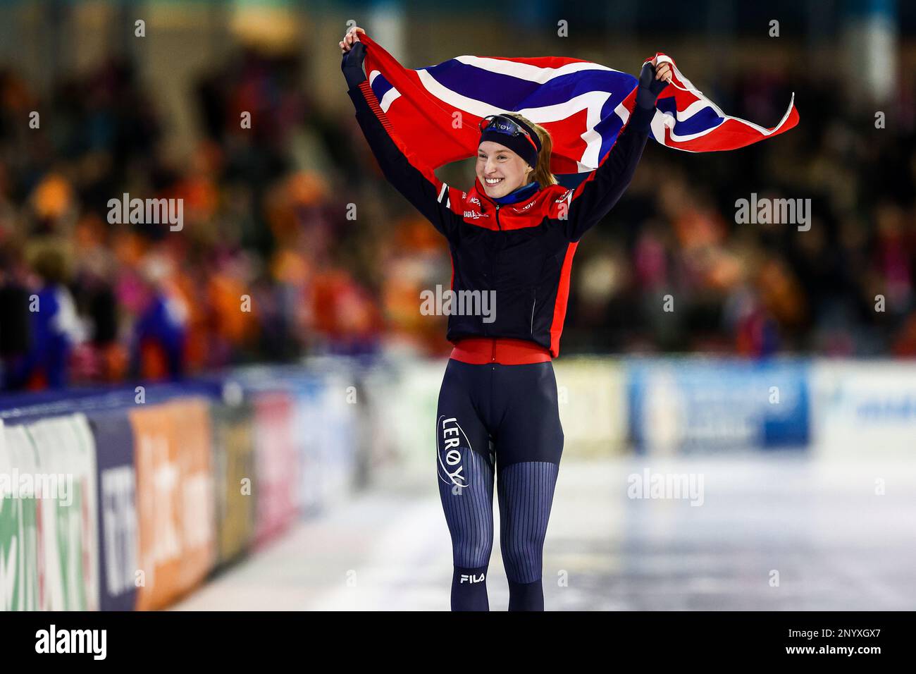 HERENVEEN Olanda, 02/03/2023, Ragne Wiklund (NOR) vince la gara di
