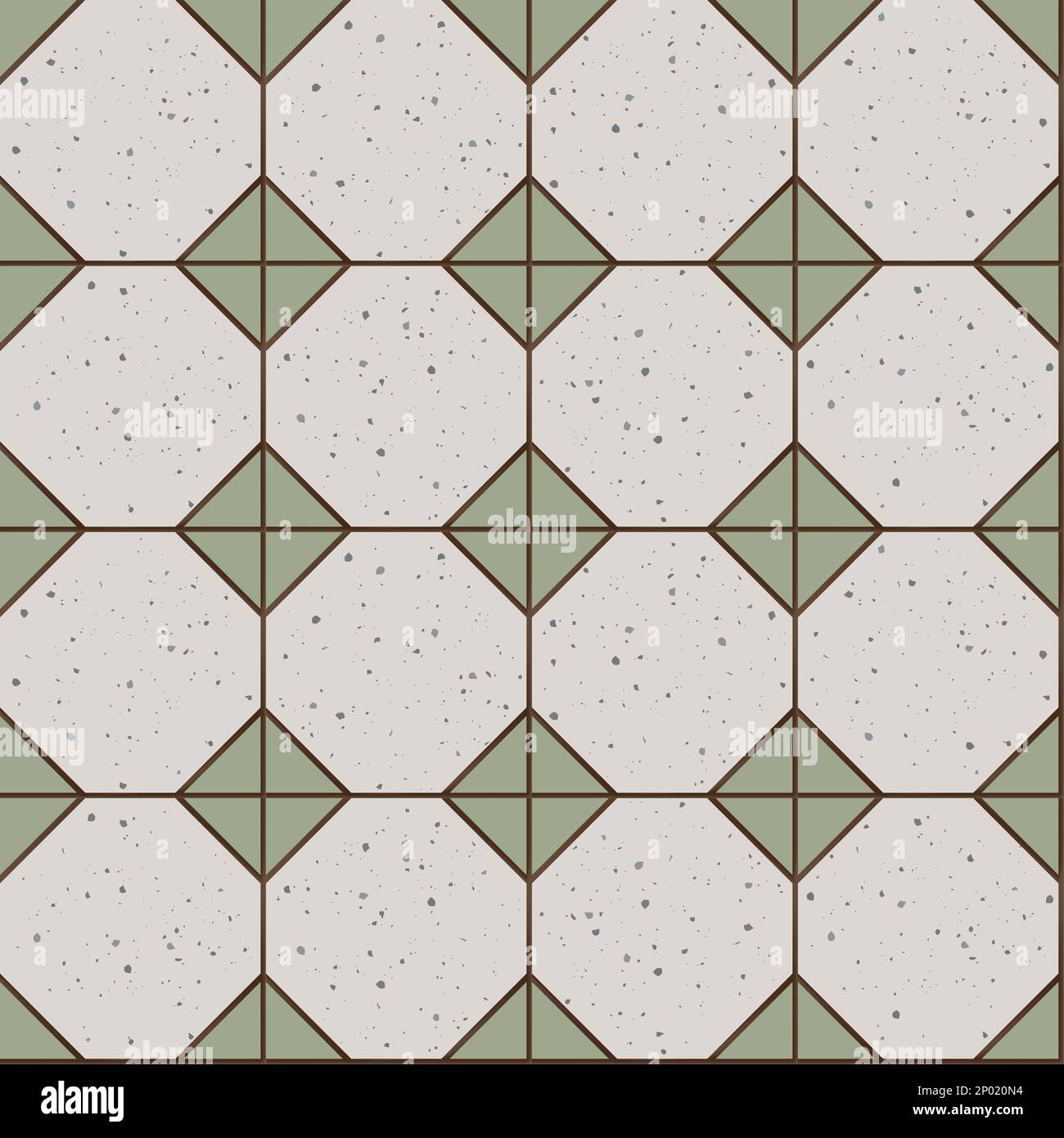 Vector retro iconico Old Hong Kong o Taiwan piastrelle per pavimenti senza cuciture modello per prodotti o stampe di carta da imballaggio. Foto Stock