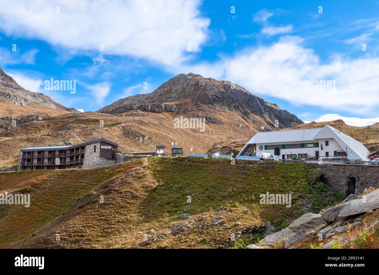 Livigno, Italia - 29 settembre 2021: Livigno è un comune ed un territorio amministrato in particolare nella regione Lombardia delle Alpi italiane, nei pressi del SW Foto Stock