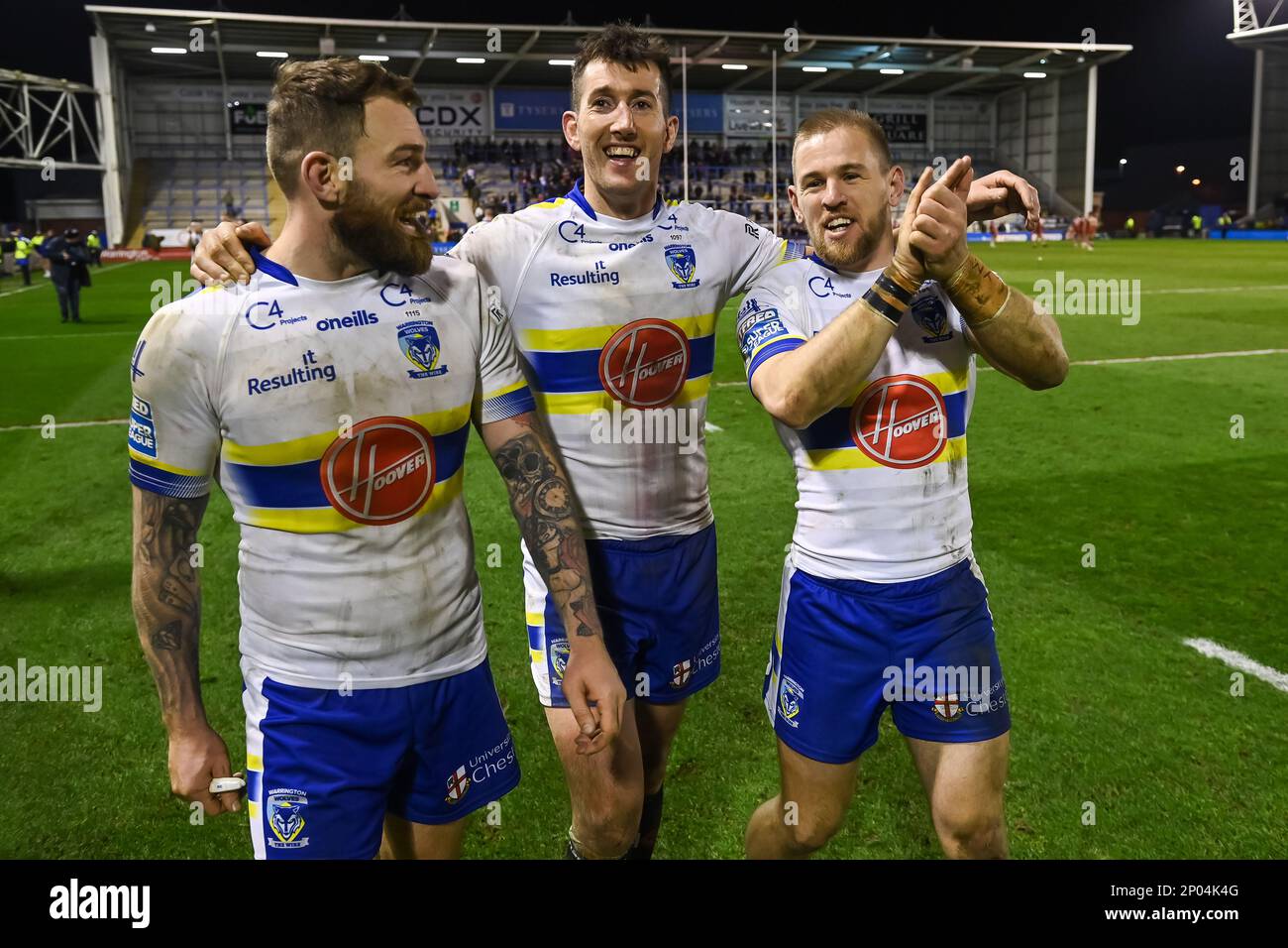 Durante il Betfred Super League Round 3 partita Warrington Wolves vs Salford Red Devils all'Halliwell Jones Stadium, Warrington, Regno Unito, 2nd marzo 2023 (Photo by Craig Thomas/News Images) Foto Stock