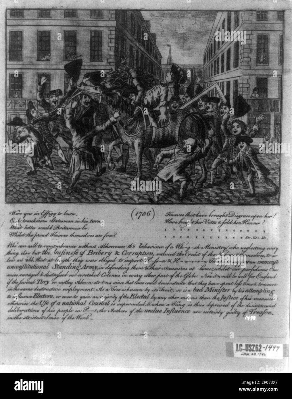 (1756). Collezione British Cartoon Prints . Foto Stock