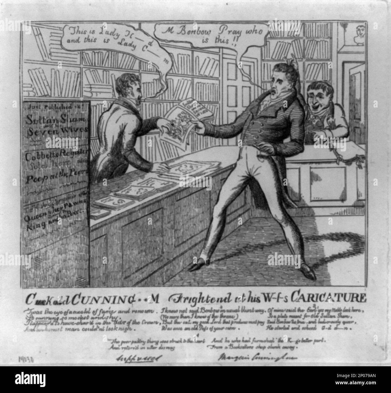 Cuckold Cunning**M. Spaventato per la sua caricatura di W-f-s. British Cartoon Prints Collection , questo record contiene dati non verificati provenienti dalla scheda del sottotitolo. Foto Stock