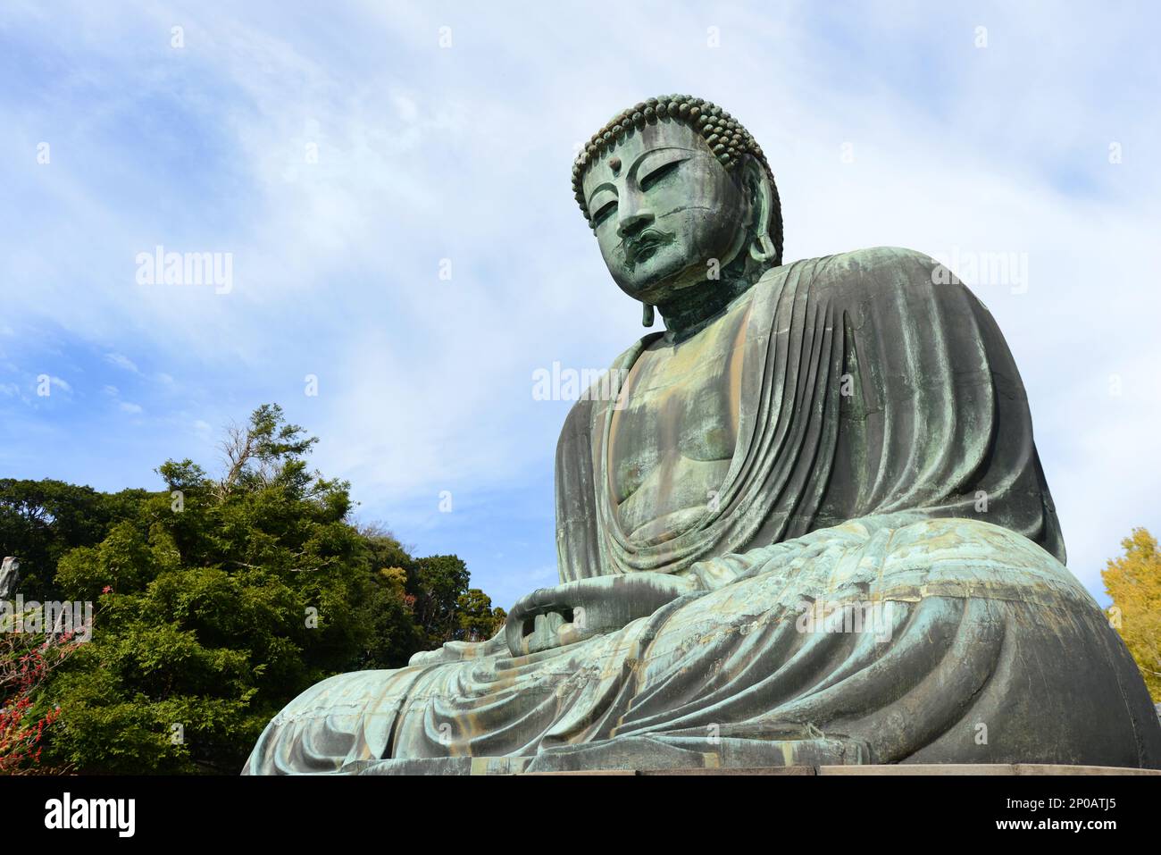 Il Grande Buddha a Kōtoku-in, Kamakura, Giappone. Foto Stock