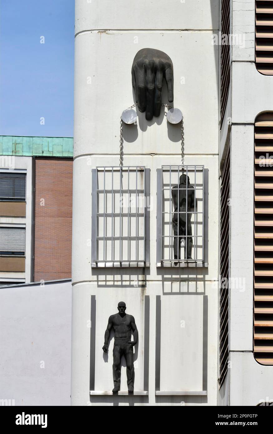Prigione di Moabit, Alt-Moabit, Mitte, Berlino, Germania Foto Stock
