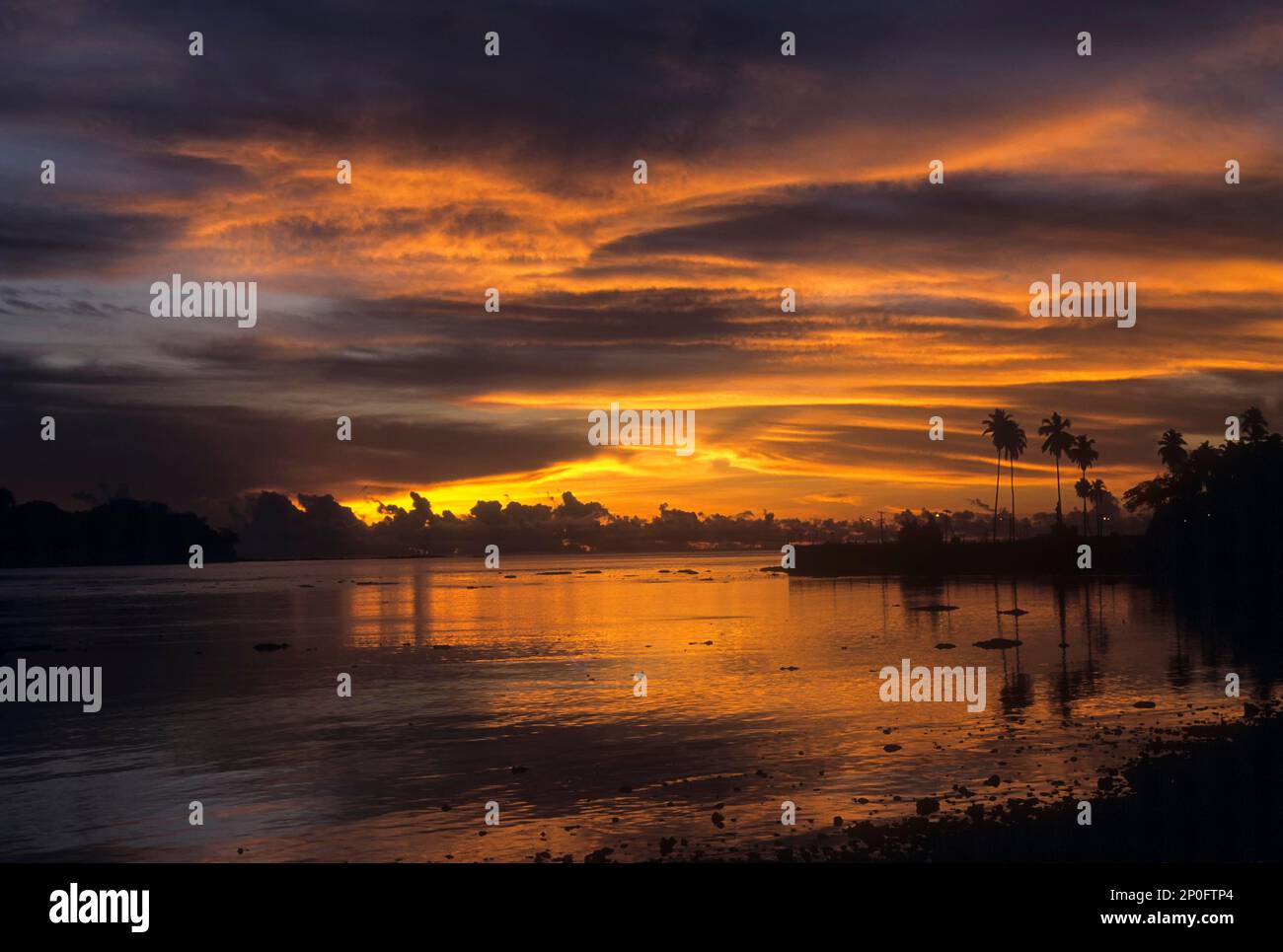 Sunrise, Port Blair, Andaman, Andaman e Nicobar Islands, territorio dell'Unione dell'India Foto Stock