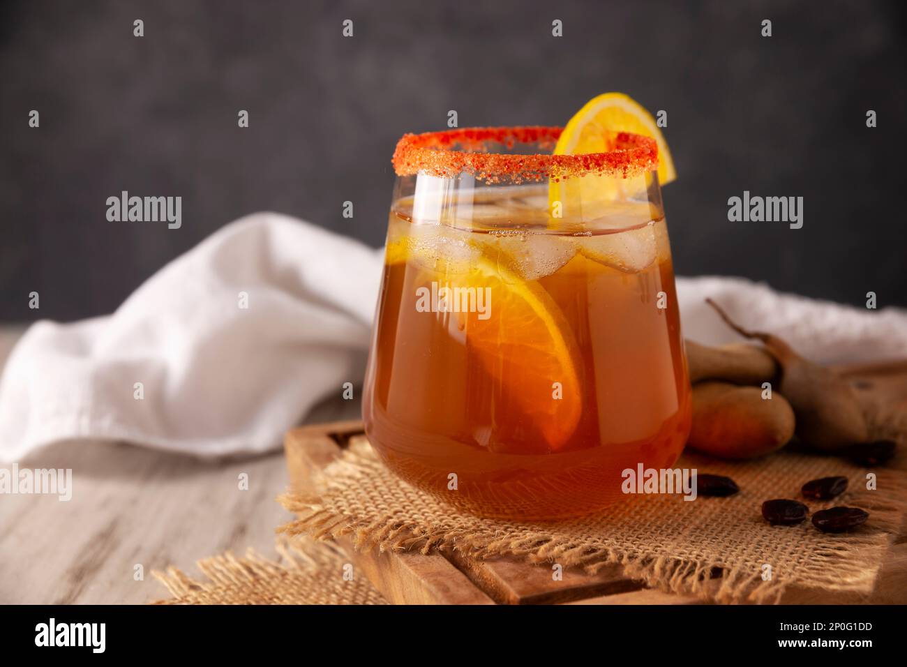 Tamarind drink, è una delle tradizionali 'Aguas frescas' in Messico. Bevanda infusa fatta con tamarindo a cui le proprietà benefiche di salute sono attrib Foto Stock