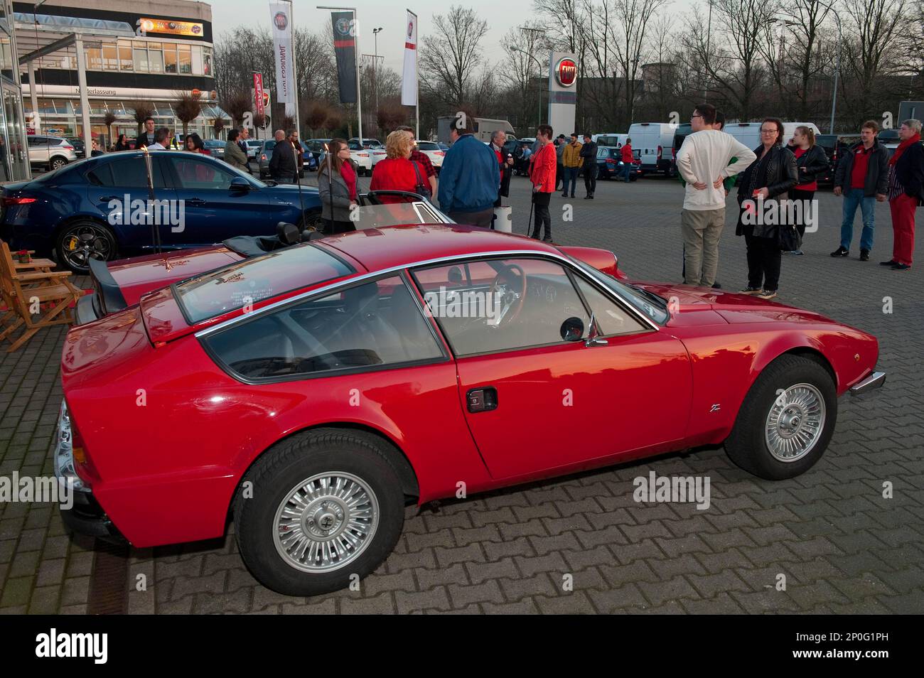 Alfa Romeo GTV, 1st generazione, auto classica, coupé sportivo, V6, trazione posteriore, assale motore Foto Stock