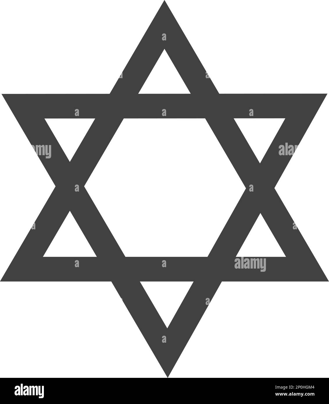 Giudaismo segno religioso vettoriale - simbolo ebraico - Stella ebraica - segni e simboli religiosi vettoriali Illustrazione Vettoriale