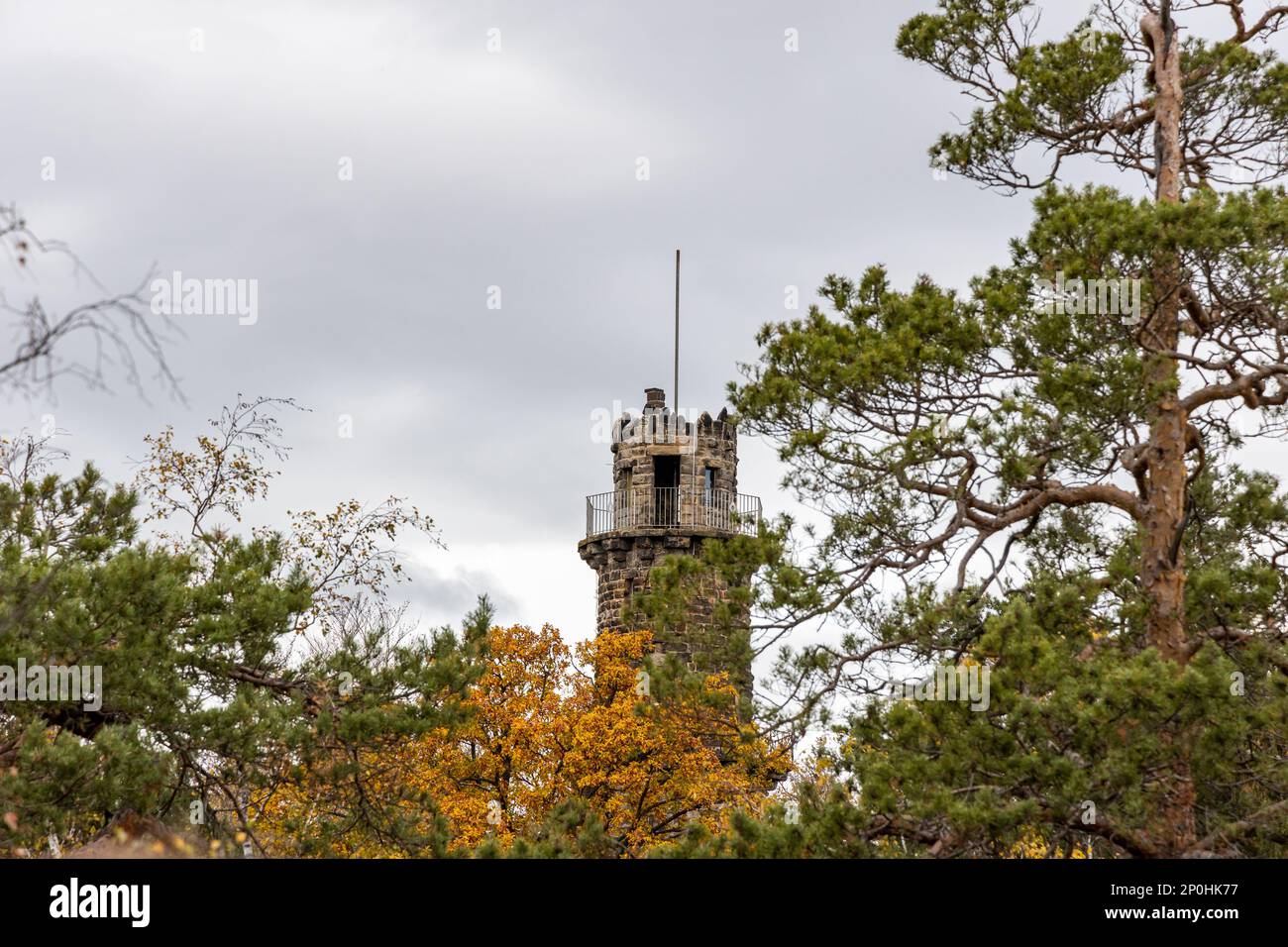 Elbsandsteingebirge im Herbst Sächsische Schweiz Foto Stock